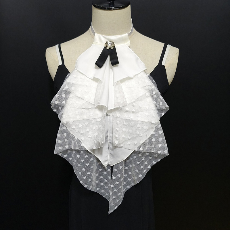 Shirts - Cuello falso desmontable de encaje blanco