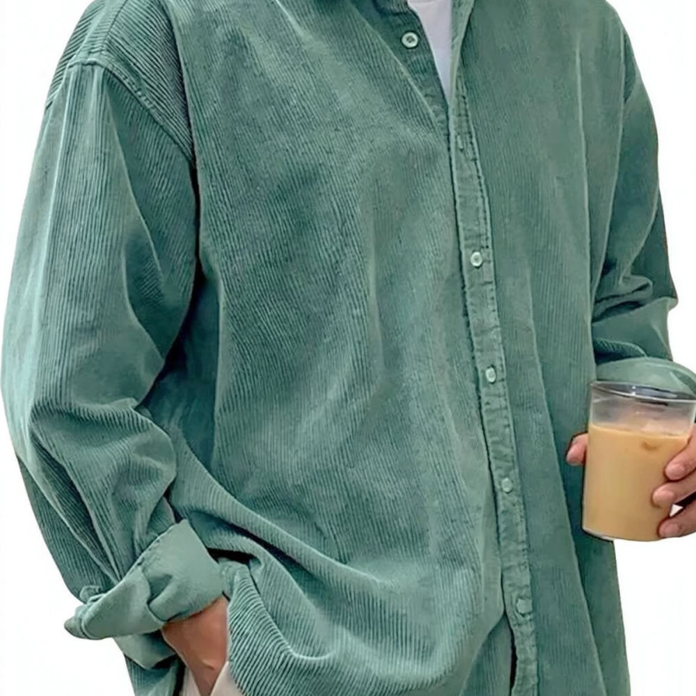 Camisas de pana para hombre, d - Corduroy Button Up Shirt Men reseña y precio