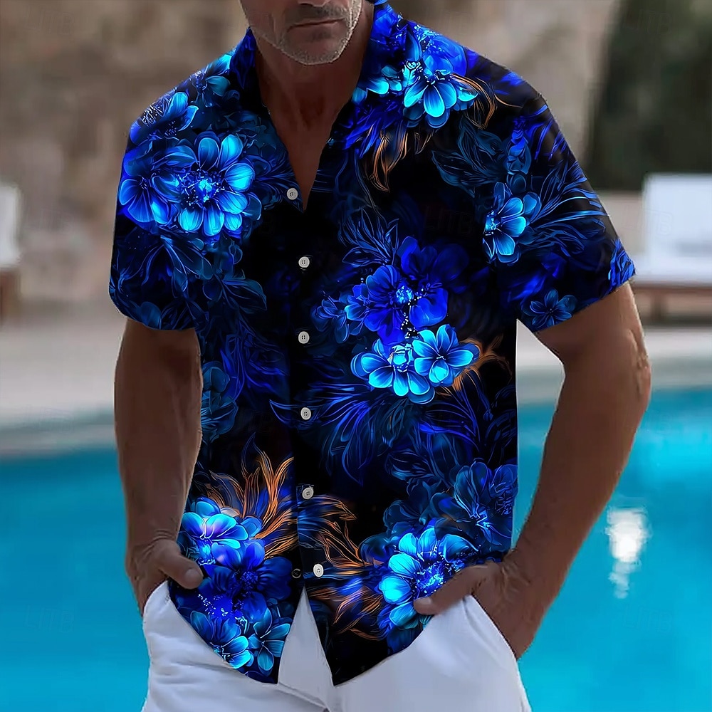 Camisa hawaiana de verano con  - Vintage Hawaiian Floral Shirt reseña y precio