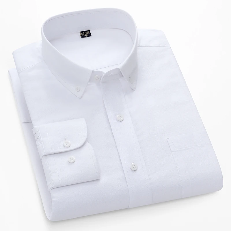 Camisas Oxford de Manga Larga  - Oxford Cotton Casual Shirt Business reseña y precio
