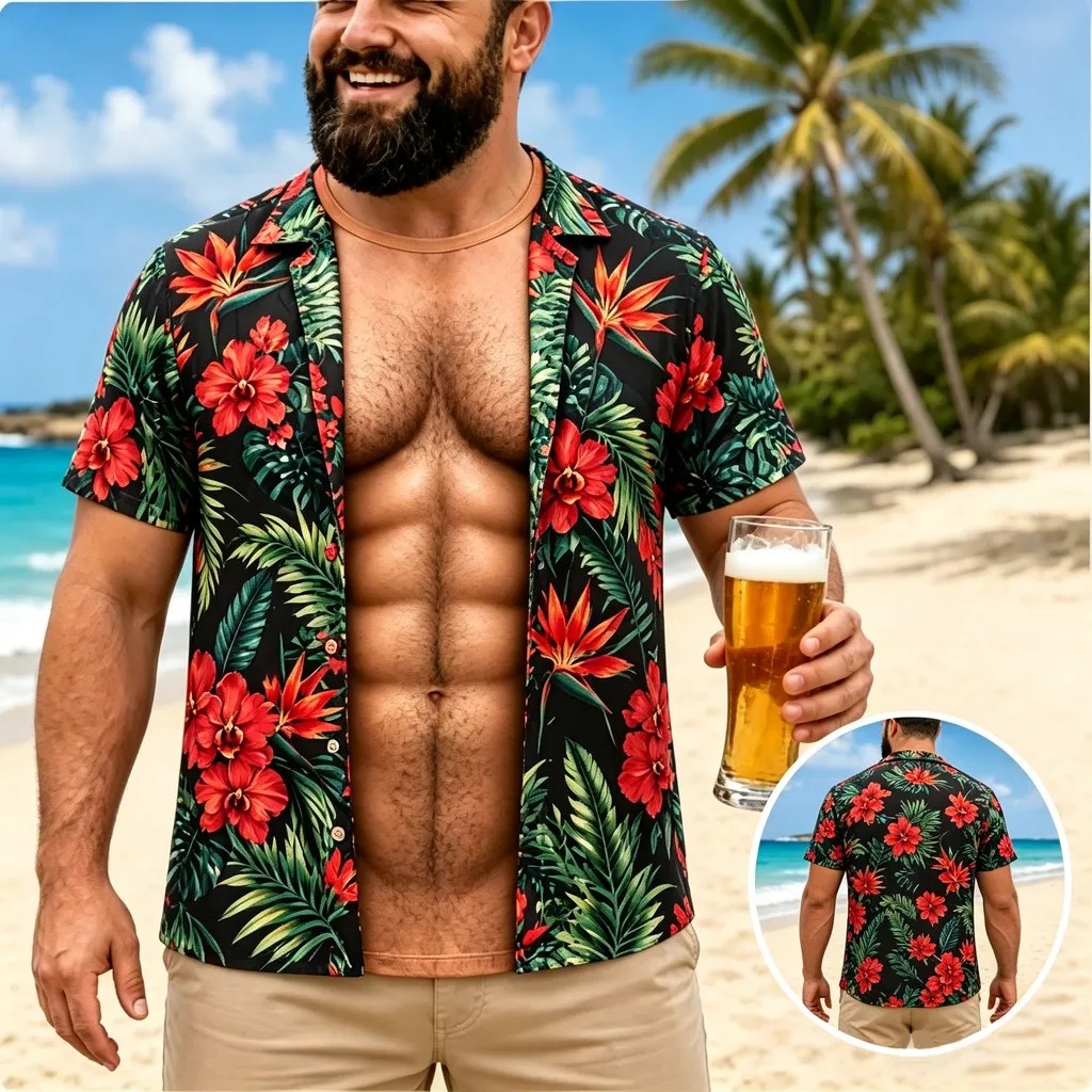 Nueva camisa hawaiana para hom - Vintage Hawaiian Floral Shirt reseña y precio
