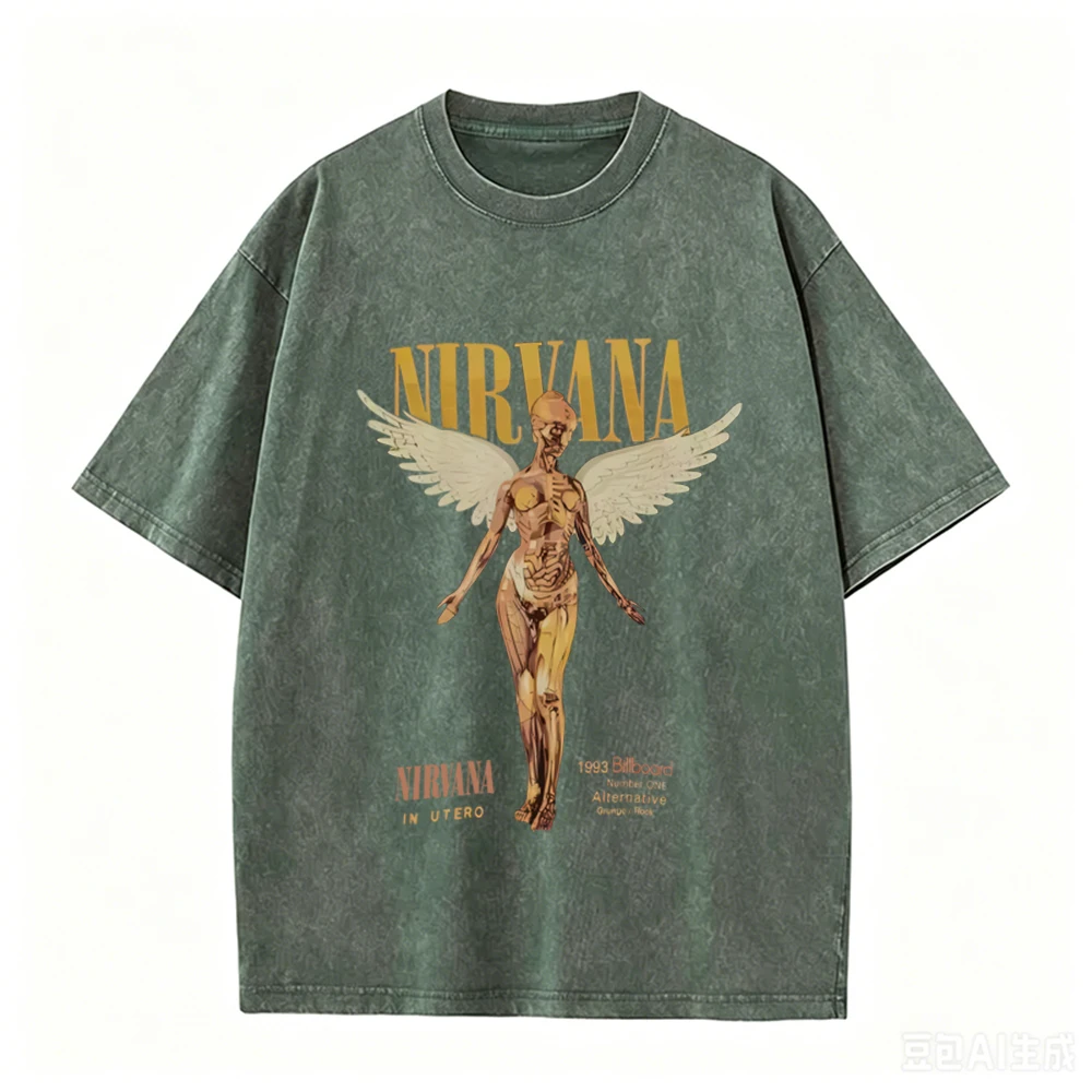 Camiseta Retro Oversize con La - Acid Wash Vintage Graphic T Shirt reseña y precio