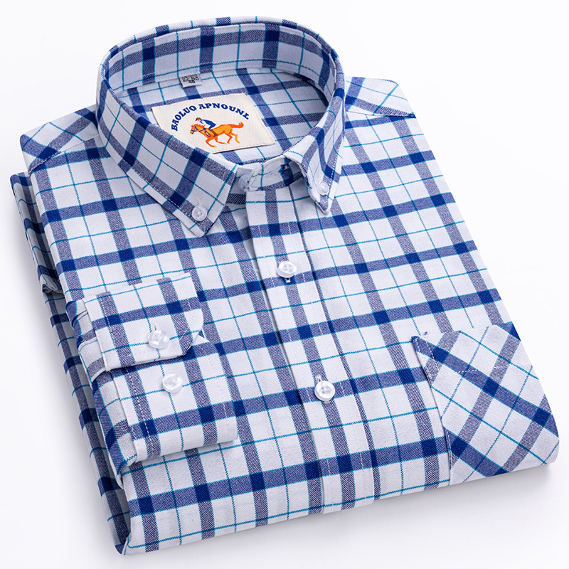 Camisas nuevas de manga larga  - Oxford Cotton Casual Shirt Business reseña y precio