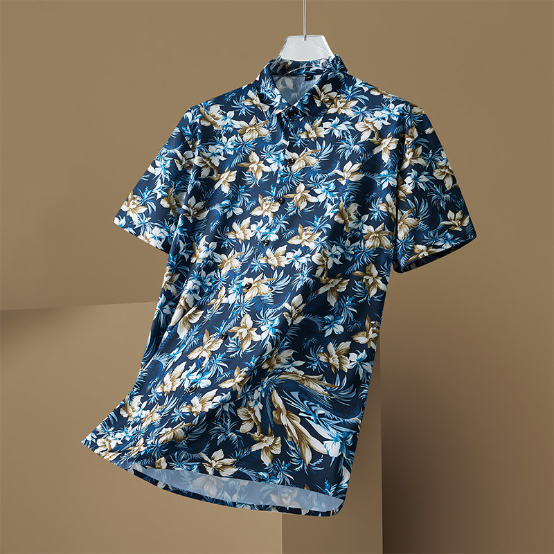 Camisas de talla grande para h - Vintage Hawaiian Floral Shirt reseña y precio