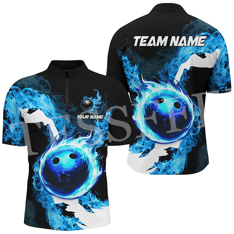 Camiseta de manga corta con es - Short Sleeve Bowling Shirt Retro reseña y precio